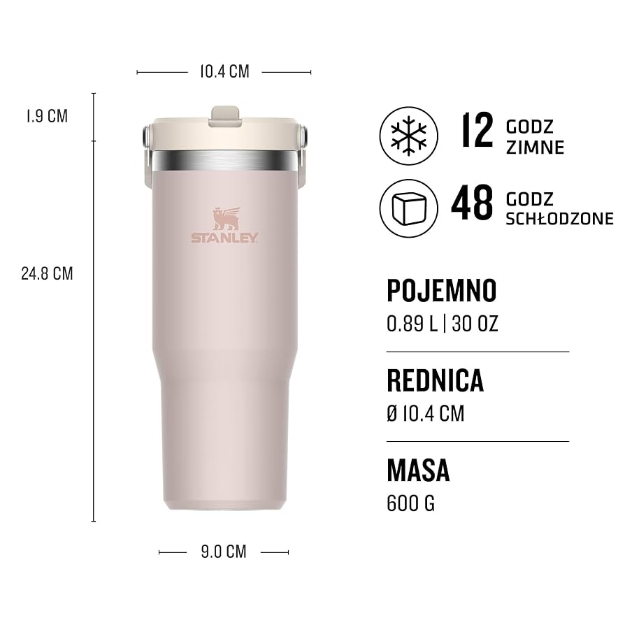 STANLEY FLIP STRAW 887ML + 473ML２点セット Stanley Kubek The IceFlow Flip Straw Tumbler 0,89L - Plum